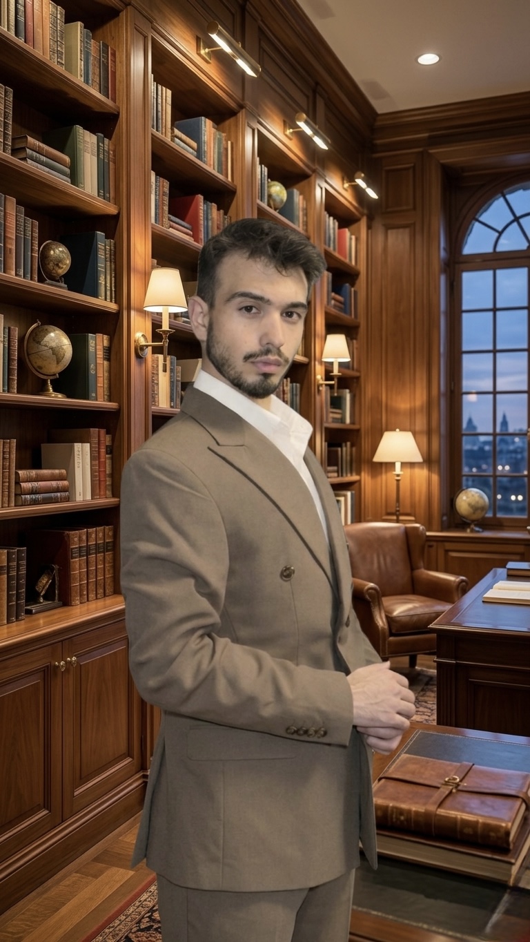 Avocat Darius-Alexandru Ghiță în bibliotecă